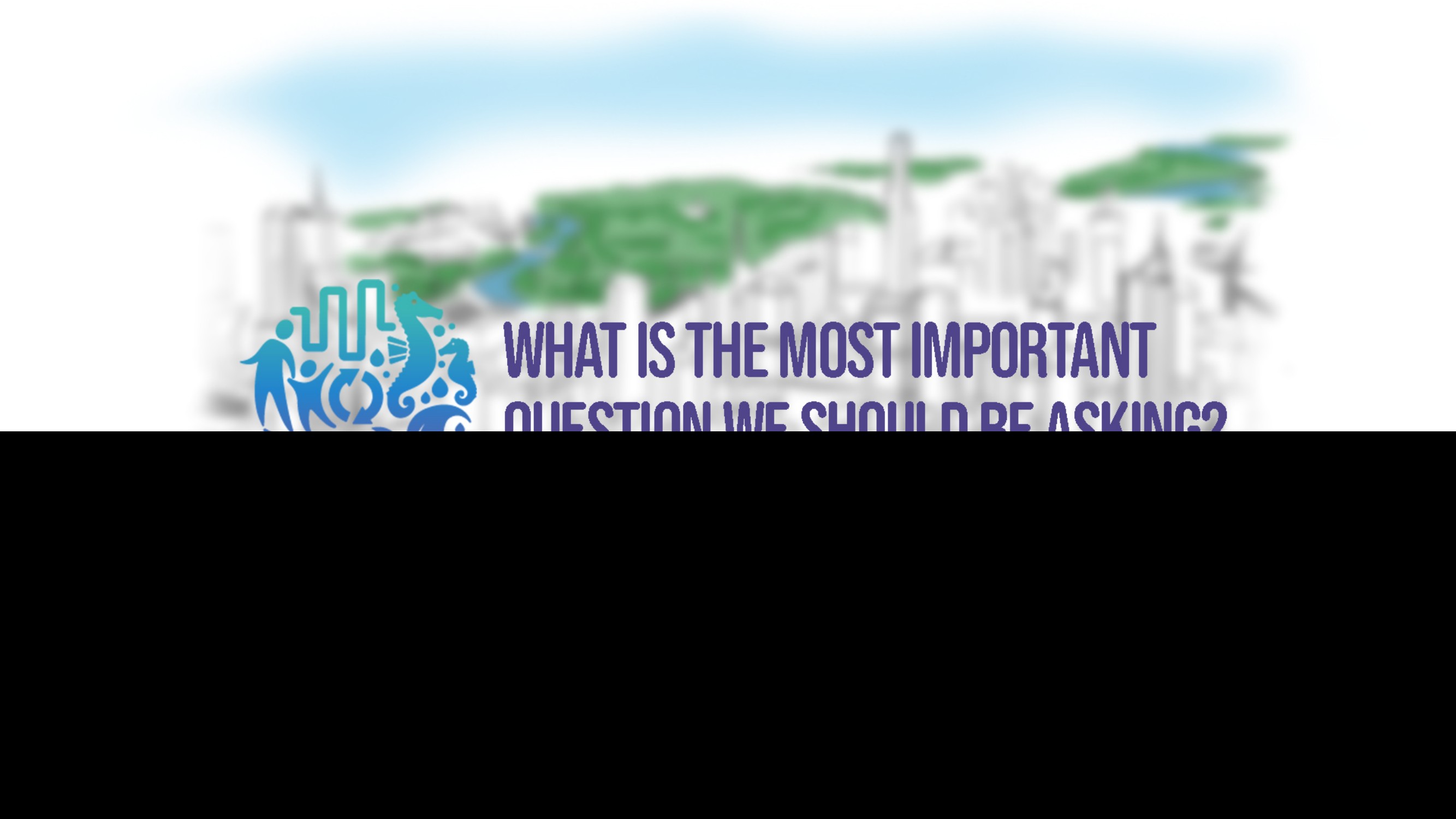Storyboard frame asking what the most important question should be for Melbourne's future sewerage system